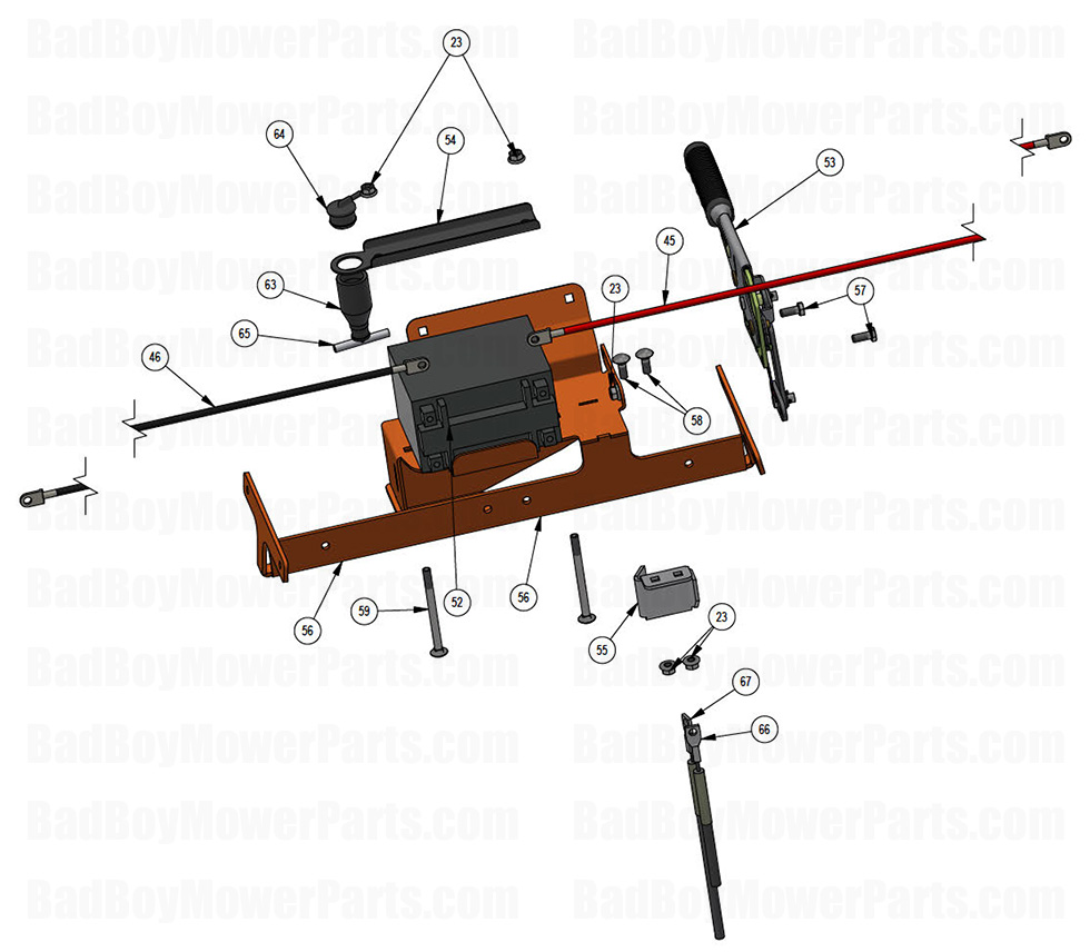 4202 - Bad Boy Mower Parts Lookup > 2025 > Revolt X > Podium - Detail